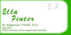 ella pinter business card