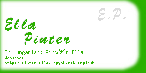 ella pinter business card